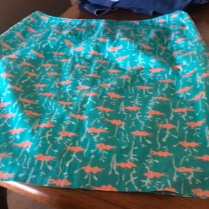 Lilly Pulitzer vintage midi zip up skirt White Label size 8 perfect